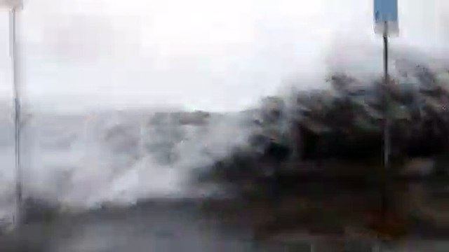 Ils se font surprendre par une énorme vague en bord de mer