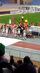 شاهد أحداث لا رياضية بعد نهاية مباراة الرجاء الرياضي وافريقيا ستارز الناميبي