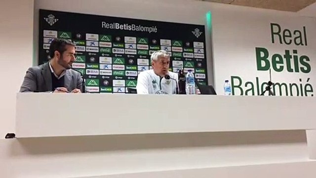 Quique Setién y la posible salida de Sanabria del Betis