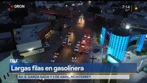 Largas filas en gasolina. #Mexico #Monterrey #Aguascalientes #Gasolina