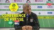 Conférence de presse AS Saint-Etienne - Olympique Lyonnais (1-2) : Jean-Louis GASSET (ASSE) - Bruno GENESIO (OL) / 2018-19