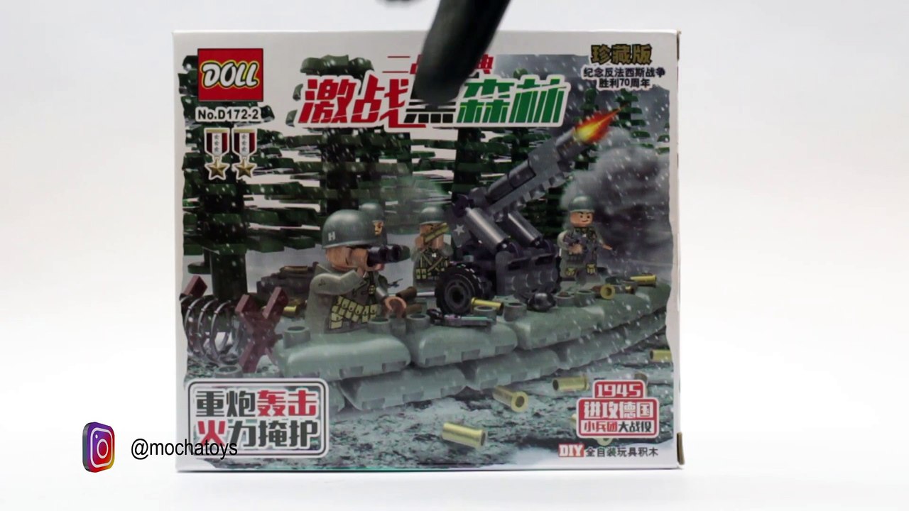 LEGO DOLL Brick World War 2 (1945) Assemble Toys Kids No.D172-2 》Mochatoys UNBOXING and Build  LEGO China