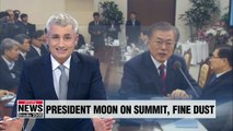 N. Korea-U.S. summit, fine dust woes to top agenda at weekly meeting at S. Korea's top office