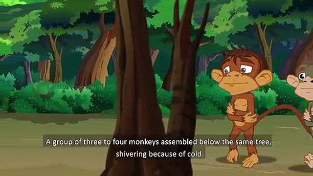 Monkeys and Birds With Cold Weather | Panchatantra English Moral Stories For Kids | Maha Cartoon TV English