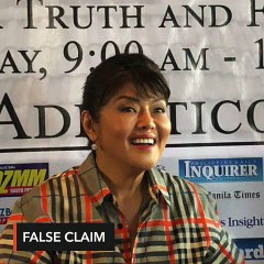 FALSE: Imee Marcos 'earned degree from Princeton'