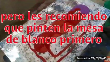 Resina cristal en mesa