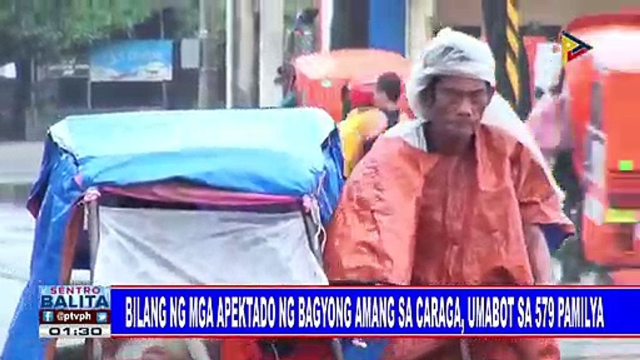 Bilang ng mga apektado ng bagyong Amang sa Caraga, umabot sa 579 pamilya