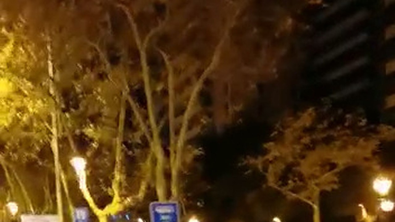 Las VTC ocupan la Diagonal de Barcelona.