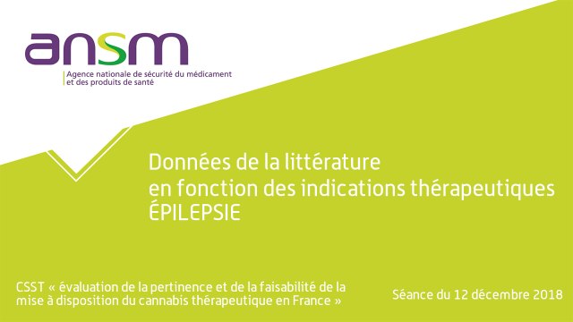 Données de la littérature en fonction des indications thérapeutiques: l’épilepsie
