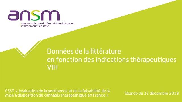 Données de la littérature en fonction des indications thérapeutiques: le VIH
