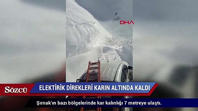 Şırnak’ın bazı bölgelerinde kar kalınlığı 7 metreye ulaştı.