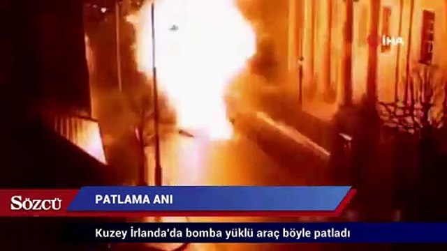 Kuzey İrlanda'daki patlama anının görüntüleri ortaya çıktı