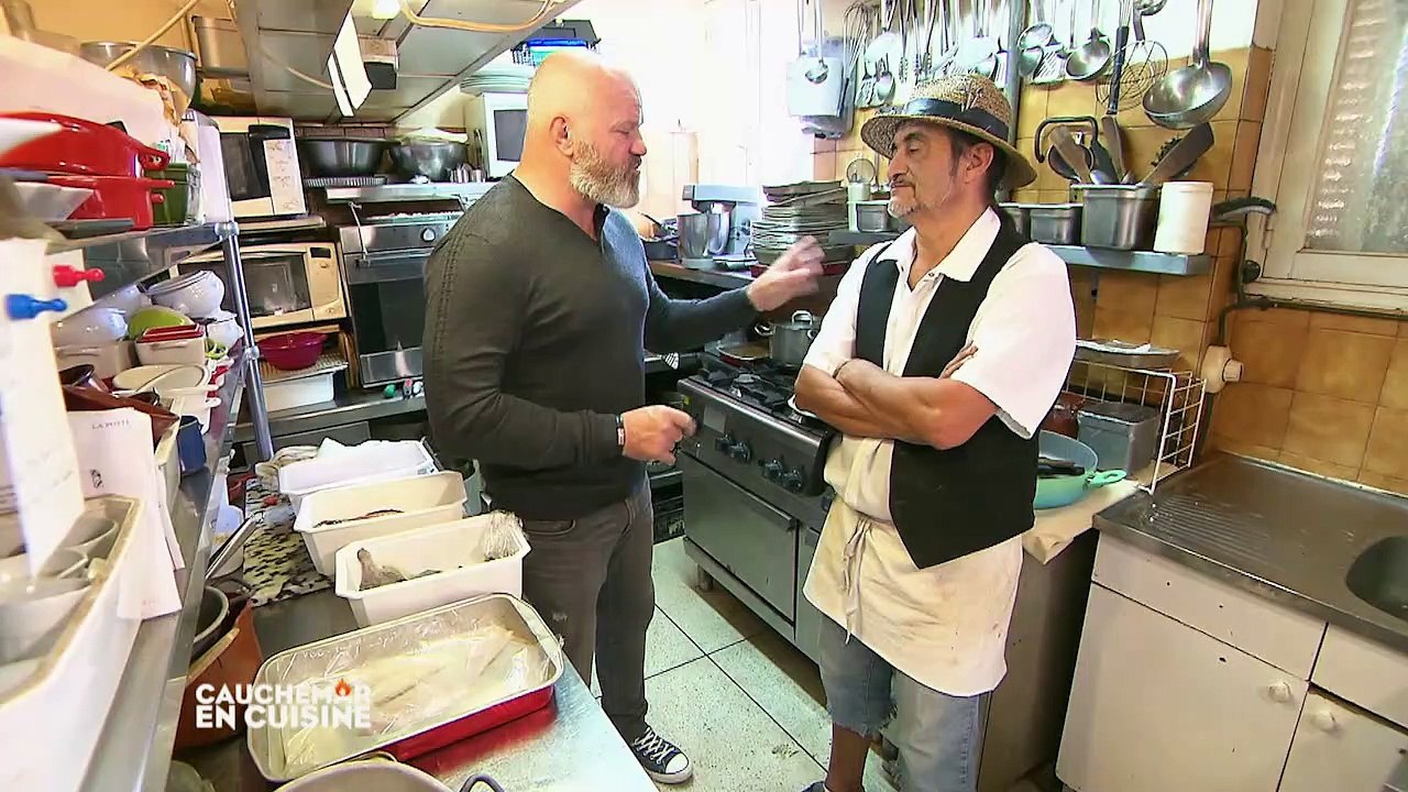 Cauchemar en cuisine Philippe Etchebest à Cavalaire face au poisson congelé de Patrick et