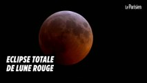 Eclipse totale de lune : l'astre disparaît et se teinte de rouge