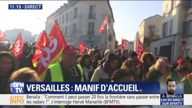 Près de 400 personnes manifestent à Versailles contre le sommet Choose France