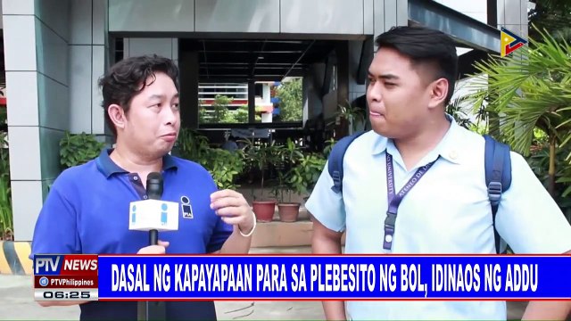 Dasal ng kapayapaan para sa plebesito ng BOL, idinaos ng ADDU