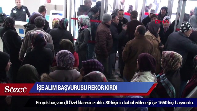 80 kişinin alınacağı geçici işe 1560 başvuru