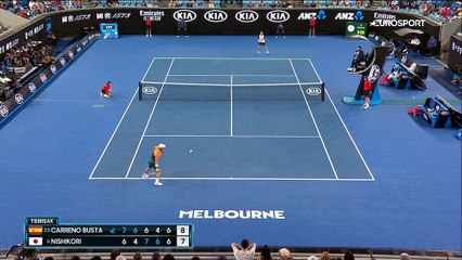 Le contre de Nishikori dans le super tie-break a laissé Carreno-Busta sur le dos