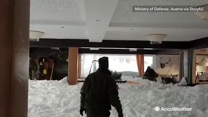 Crews clean up after avalanche hits hotel