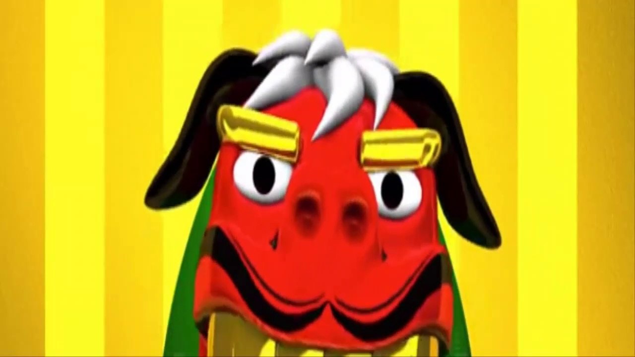 Lion  Dance  On Gold Background Animation For CHILDREN