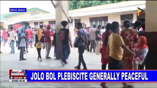 Jolo BOL plebiscite generally peaceful