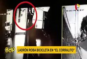 Sujeto roba bicicleta en puerta de conocida pollería en Pueblo Libre