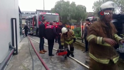 Çiğli'deki korkutan fabrika yangını kontrol altında