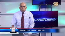 Hombre muere tras triple choque en Portoviejo