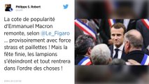 La cote de popularité d'Emmanuel Macron remonte de quatre points