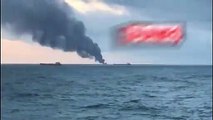 Rusya: Kerç Boğazı'nda iki gemi alev aldı, içinde Türkler de var