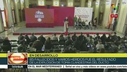 Pdte. mexicano ofrece apoyo a los afectados por explosión de ducto