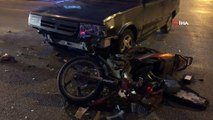 - Otomobille elektrikli bisiklet çarpıştı: 3 yaralı