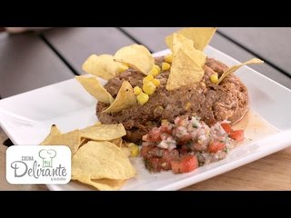 Dip de frijol y pico de gallo | Cocina Delirante