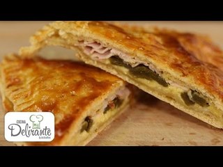 Empanada de jamón, queso y rajas | Cocina Delirante