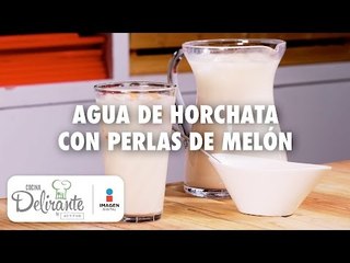 Agua de horchata con perlas de melón | Cocina Delirante