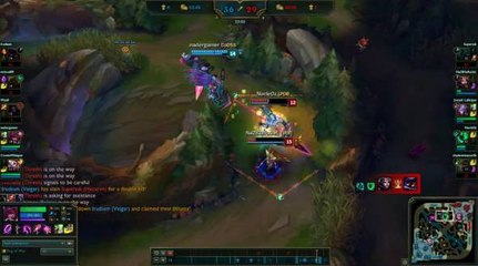 nadergamer 2v5 xayah rakan pentakill