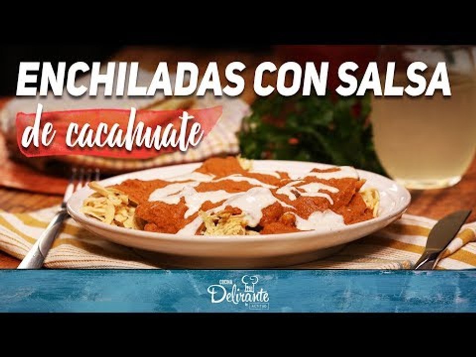 ENCHILADAS CON SALSA DE CACAHUATE