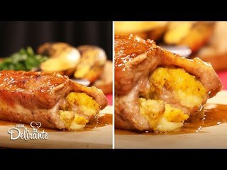 Lomo relleno de plátano y queso / RECETA COMPLETA