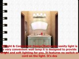 Tangkula Bathroom Vanity Lamp Brushed Nickel Wall Mounted Vanity Lighting Fixture with