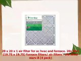 FilterBuy AFB Silver MERV 8 20x20x1 Pleated AC Furnace Air Filter  Pack of 4 filters