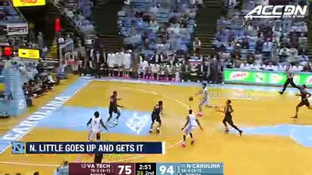 North Carolina's Luke Maye Throws It Up And Nassir Little Throws It Down