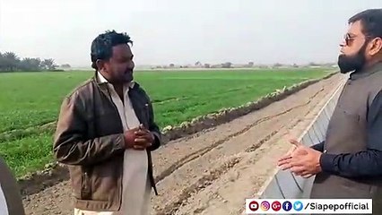 Chairman feedback after completion of Water Course in Panu Aqil Sukkur