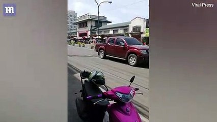 لن تتمالك دموعك..خاطرت بحياتها وسط المارة لإنقاذ جروها المصاب