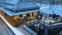 La gare d’Alençon sous les flocons de neige