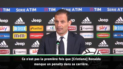 20e j. - Allegri : "Ce n'est pas la première fois que Ronaldo manque un penalty"