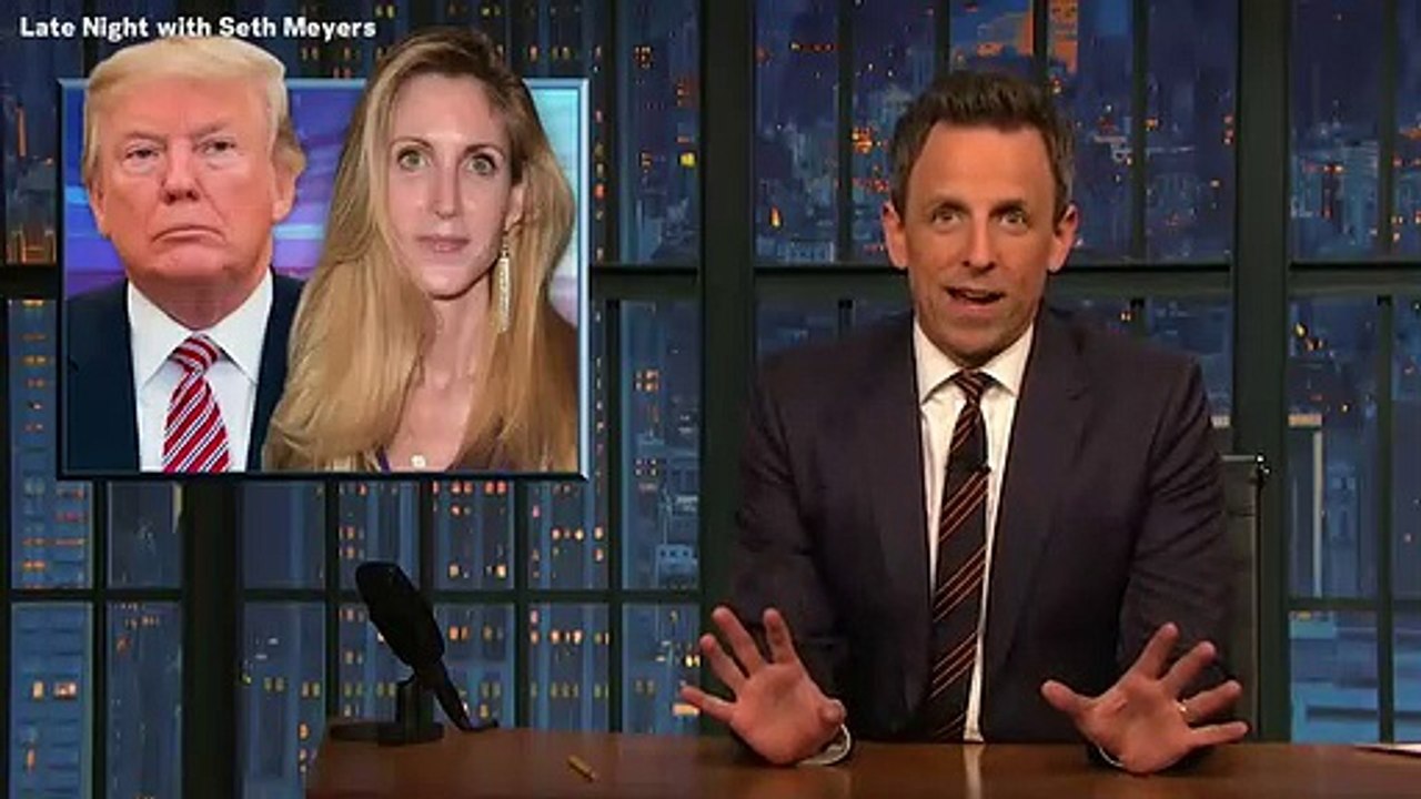 Seth Meyers Wonders Why Ann Coulter Has So Much Sway Over Trump: 'Does She Have A Different Pee Tape?'