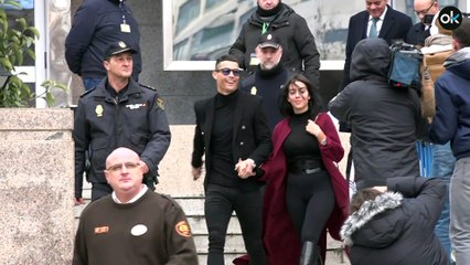 Salida de Cristiano de la Audiencia Provincial de Madrid