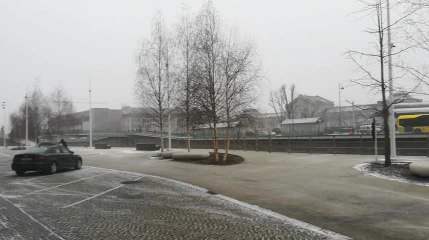 Charleroi-La neige commence à tomber