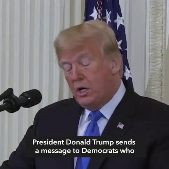 Trump vows not to 'cave' on 32nd day of government shutdown