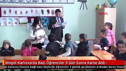 Bingöl Karlıova'da Bazı Öğrenciler 5 Gün Sonra Karne Aldı -